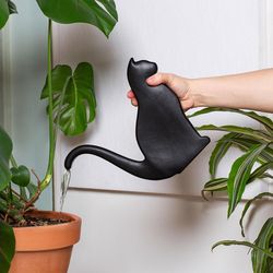 Kikkerland Black Porcelain Watering Can