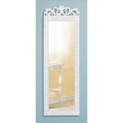 Accent Plus 30.5 in. H X 9.875 in. L Blue/White Wood Decorative Wall Mirror