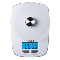 Taylor Silver/White Digital Kitchen Scale 11 lb