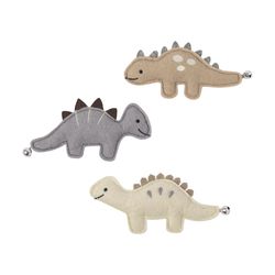 Pet Shop by Fringe Studio Petshop For Cat Brown/Tan Fabric Dinosaurs Cat Toy 3 pk