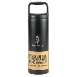 Aquapelli 18 oz Midnight Black BPA Free Vacuum Insulated Bottle