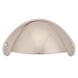 Richelieu Traditional Cabinet Pull Cup 2-17/32 in. Brushed Nickel 1 pk