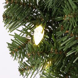 Celebrations Platinum 26 in. D LED Prelit Warm White Mixed Pine Wreath
