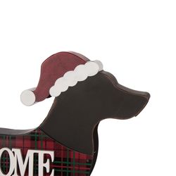 Glitzhome Multicolored Dachshund Porch Sign 15.55 in.