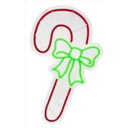 Luxe Light Decor Christmas Neon LED Candy Cane Hanging Decor