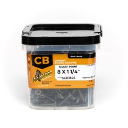 Big Timber No. 8 Sizes X 1-1/4 in. L Star Black Phosphate High/Low Cement Board Screws 830 pk
