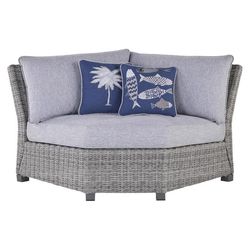 Signature Design by Ashley Naples Beach Gray Aluminum Frame Chair Blue