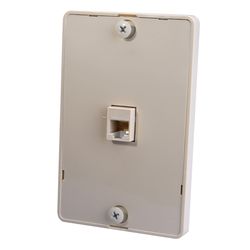 Monster Cable Just Hook It Up Ivory 1 gang Plastic Telephone Wall Plate 1 pk
