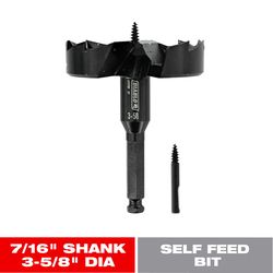 Diablo Speedemon 3-5/8 in. X 5-1/8 in. L Steel Self-Feed Bit Hex Shank 1 pk