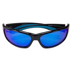 Seachoice Neptune Sunglasses Unisex Shiny Black Frame Blue Mirror Lens Polarized