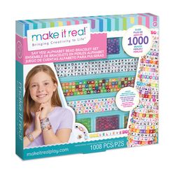 Make It Real Say Yes Alphabet Bead Bracelet Set Assorted 1008 pc
