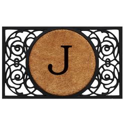 Calloway Mills Amanda J 1.83  W X 3  L Black/Brown Rectangle Coir Door Mat