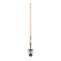 Truper 54.25 in. Steel Round Garden Shovel Wood Handle