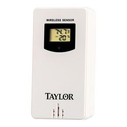 Taylor Wireless Remote Sensor Plastic White 3.75 in.