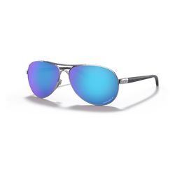Oakley Feedback Sunglasses Unisex Silver Frame Blue Lens