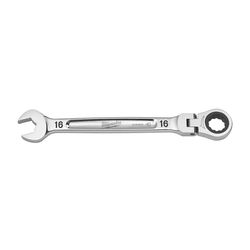 Milwaukee MAXBITE 16 mm X 16 mm 12 Point Metric Flex Head Combination Wrench 1.38 in. L 1 pc