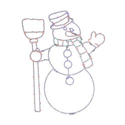 Celebrations LED Multi Snowman Silhouette 17 in. Hanging Decor