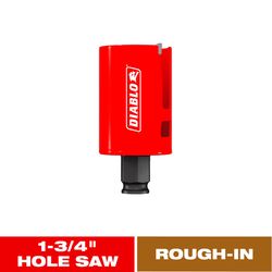 Diablo Demo Demon 1-3/4 in. Carbide Tipped Rough-In 2-3/8 in. L Hole Saw