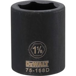 DeWalt 1-1/8 in. X 3/4 in. drive SAE 6 Point Impact Socket 1 pc