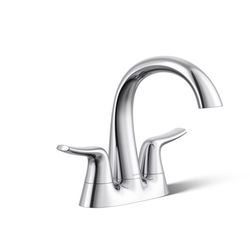 Sterling Endusk Polished Chrome Transitional Centerset Bathroom Sink Faucet 4 in.
