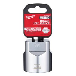 Milwaukee 36 mm X 1/2 in. drive Metric 6 Point Standard Socket 1 pc