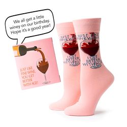 Two Left Feet Fine Wine Birthday Greeting Card