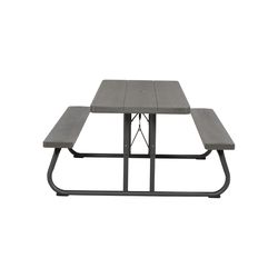 Lifetime Plastic Brown 72 in. Rectangle Foldable Picnic Table