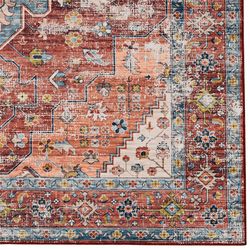 Linon Home Decor Homcy 2 ft. W X 3 ft. L Brown Traditional Polyester Area Rug