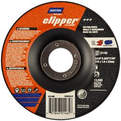 Norton Clipper 4-1/2 in. D X 7/8 in. X 0.045 in. thick Aluminum Oxide Classic Cut-Off Wheel 1 pk