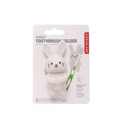Kikkerland White Plastic Toothbrush Holder