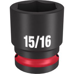Milwaukee SHOCKWAVE 15/16 in. X 1/2 in. drive SAE 6 Point Standard Impact Rated Socket 1 pc