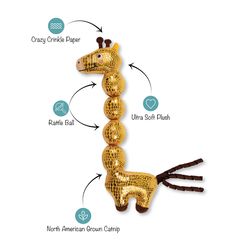 Pet Shop by Fringe Studio For Cat Multicolored Just Necks Level Cat Toy