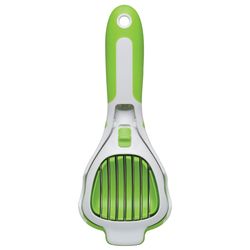 The World's Greatest Green/White Plastic/Stainless Steel Handy Dandy Slicer