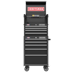 CRAFTSMAN S2000 Series 26-Inch 5-Drawer Rolling Tool Cabinet with 26-Inch 4-Drawer Steel Tool Chest
