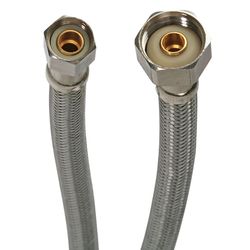 Fluidmaster 1/2 in. FIP X 3/8 in. D Compression 48 in. Stainless Steel Dishwasher Supply Line