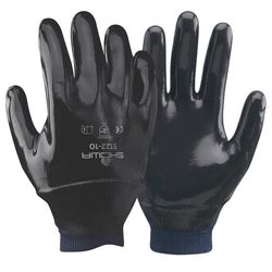 SHOWA ATLAS 5122 Unisex Indoor/Outdoor Dipped Work Gloves Black L 1 pair