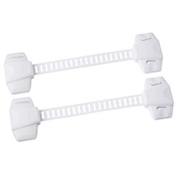 North States Toddleroo White Plastic Strap Lock 2 pk