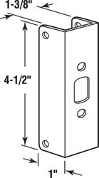 Prime-Line 4.5 in. H X 1 in. L Brass-Plated Brass Door Edge Reinforcer