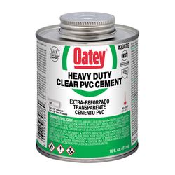 Oatey Heavy Duty Clear Cement For PVC 16 oz