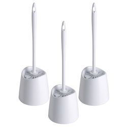 Superio Brand Modern Toilet Bowl Brush & Holder White