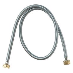 PlumbCraft 3/4 in. Female X 3/4 in. D Female 4 ft. Braided Stainless Steel Washing Machine Hose