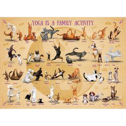 Eurographics Yoga is a Family Activity Jigsaw Puzzles Multicolored 500 pc