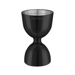 Final Touch 2 oz Black Stainless Steel Double Jigger