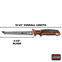 GreatNeck 6.5 in. Tempered Steel Double Edge Double Edge Wallboard Saw 8 TPI Coarse 1 pc