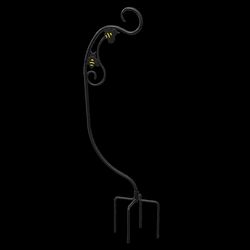 Panacea Black Metal 40 H Bee-Concous Shepherd's Hook 1