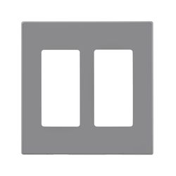 Leviton Decora Light Gray 2 gang Polycarbonate Decorator Screwless Wall Plate 1 pk