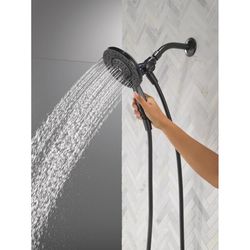 Delta Matte Black Plastic 4 settings Showerhead Combo 1.75 gpm