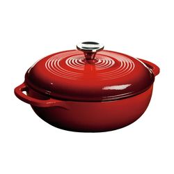 Lodge Cast Iron Dutch Oven 3 qt Red