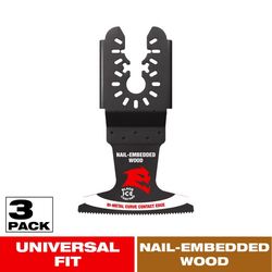 Diablo 2-1/2 in. W Bi-Metal Curve Contact Edge Oscillating Blade Nail-Embedded Wood 3 pk
