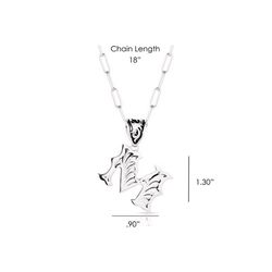 Montana Silversmiths Unisex Western Initial M Black/Silver Necklace